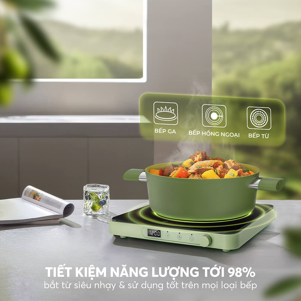 Nồi phủ sứ an toàn Elmich Olive EL-5523OV