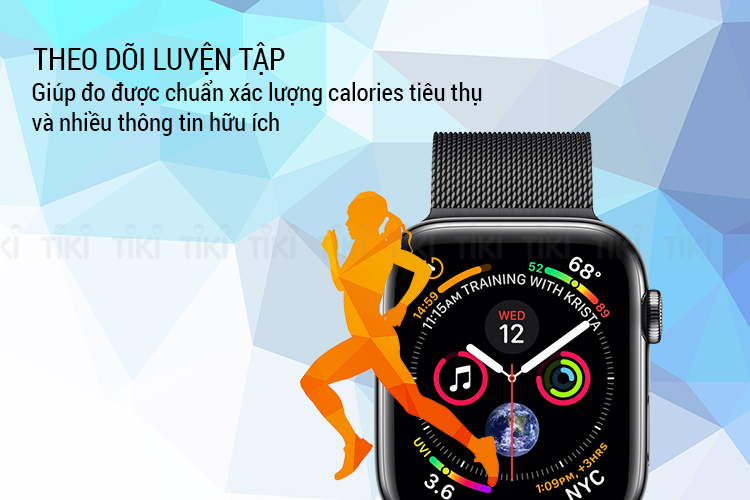Đồng Hồ Thông Minh Apple Watch Series 4 GPS + Cellular 44mm, Stainless Steel - Milanese Loop