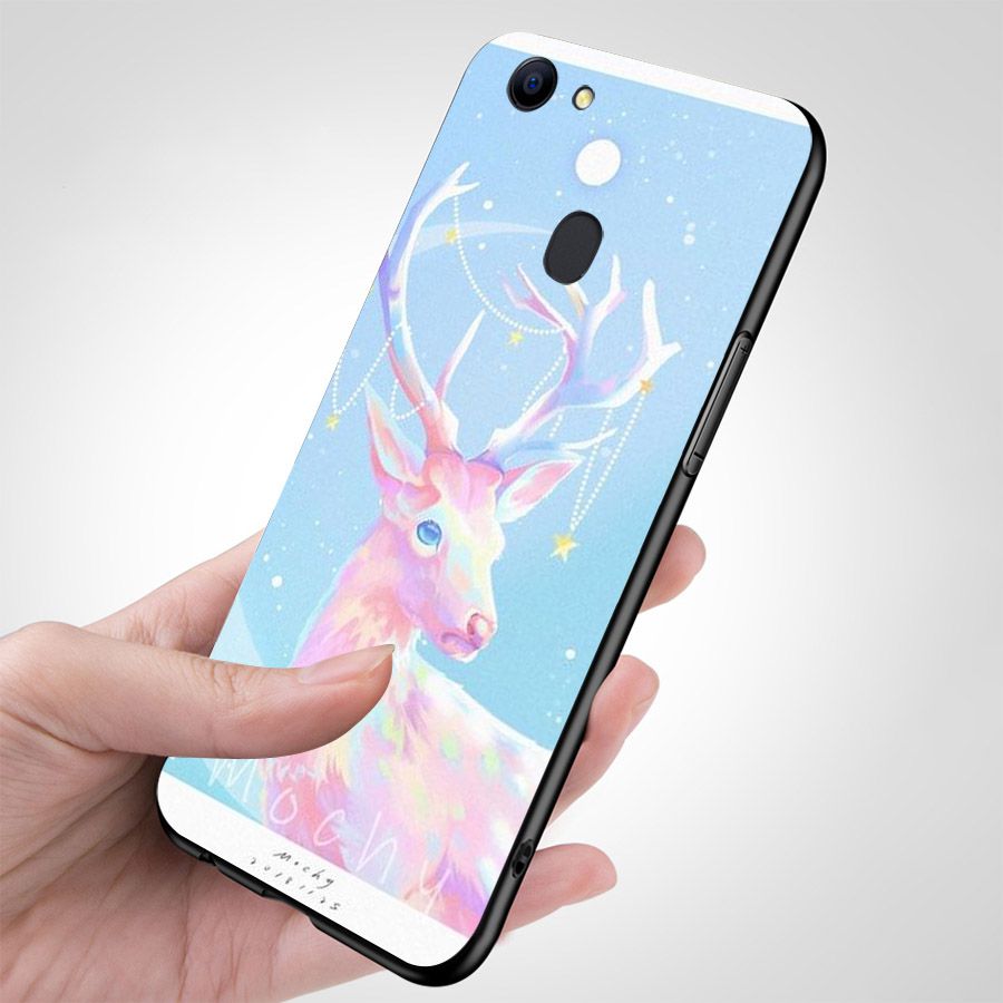 Ốp điện thoại kính cường lực cho máy Oppo F5 - ánh trăng nghệ thuật MS TRANG012