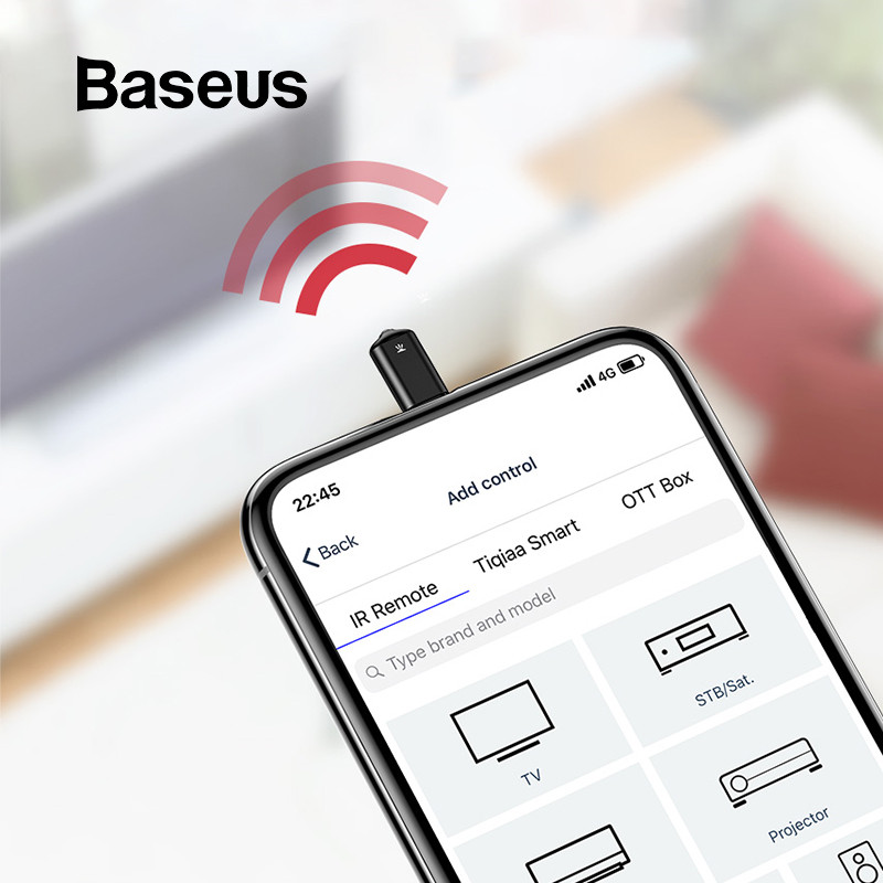  Baseus Universal Infrared Remote Control for IPhone XS Max XR IR Smart Remote Control for TV Aircondition Projector
