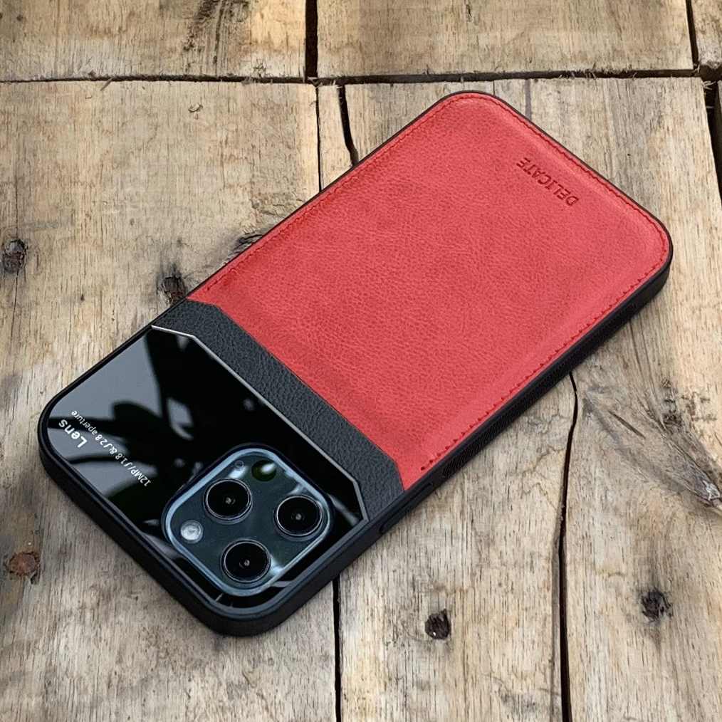 Ốp lưng da kính cao cấp dành cho iPhone 12 Mini / 12 / 12 Pro / 12 Pro Max - Hàng chính hãng