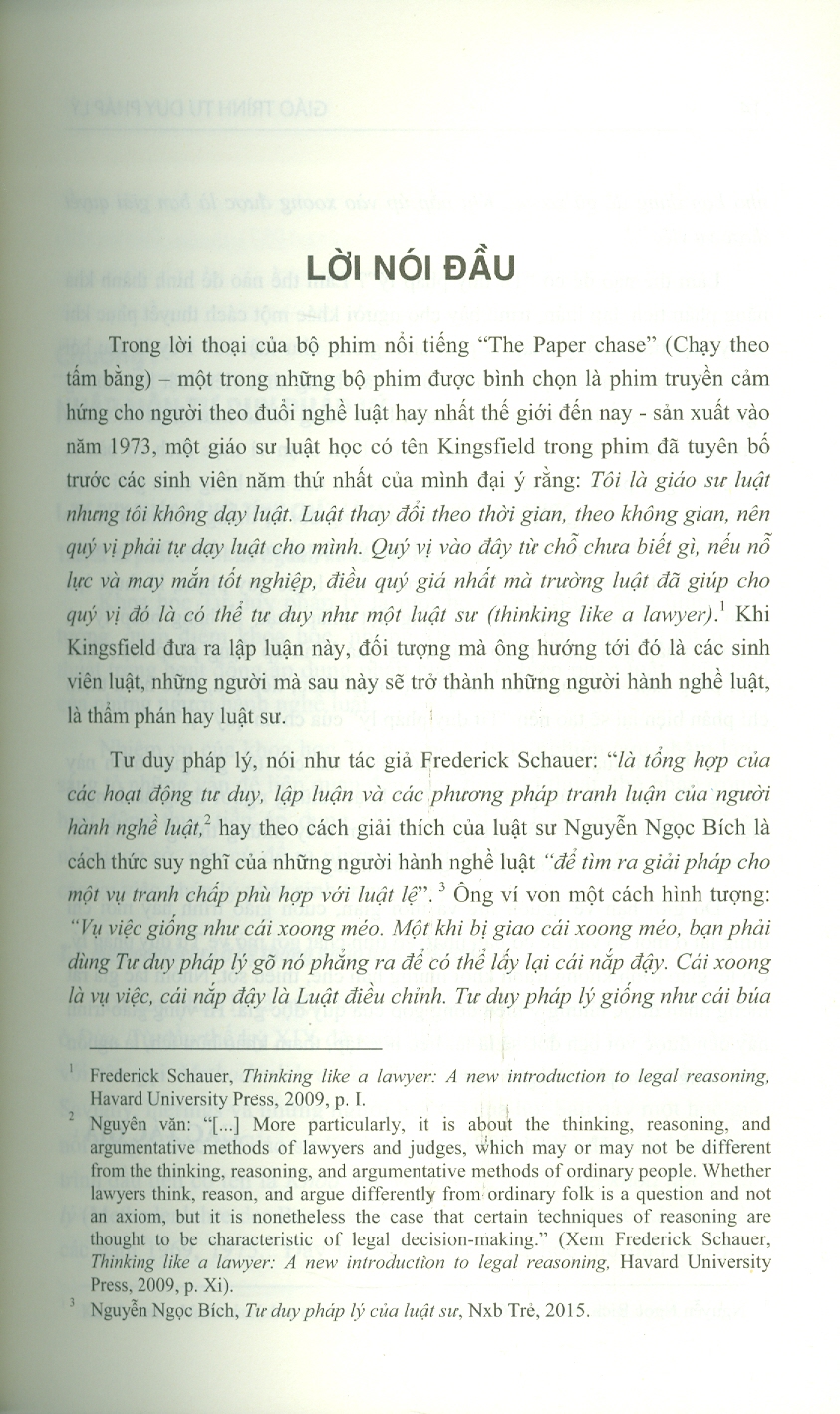 GIÁO TRÌNH TƯ DUY PHÁP LÝ - PGS. TS. Nguyễn Minh Tuấn, PGS. TS. Nguyễn Hoàng Anh (Đồng chủ biên) - Tái bản - (bìa mềm)