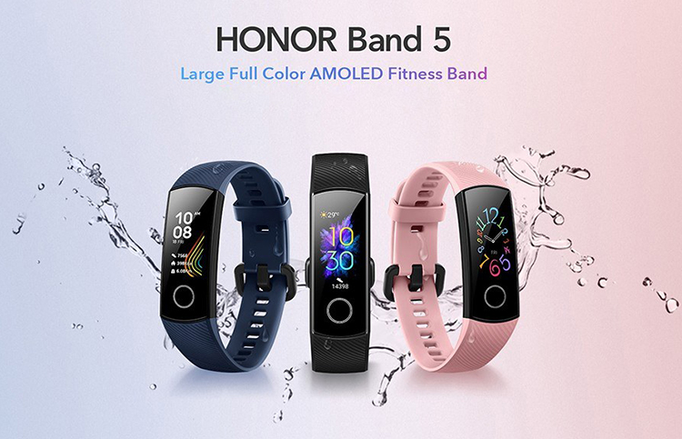 HONOR Band 4S/5 0.95" Large Full Color AMOLED Display Fitness Smart Bracelet 240 x 120 Pixels 8 Customize Watch Faces
