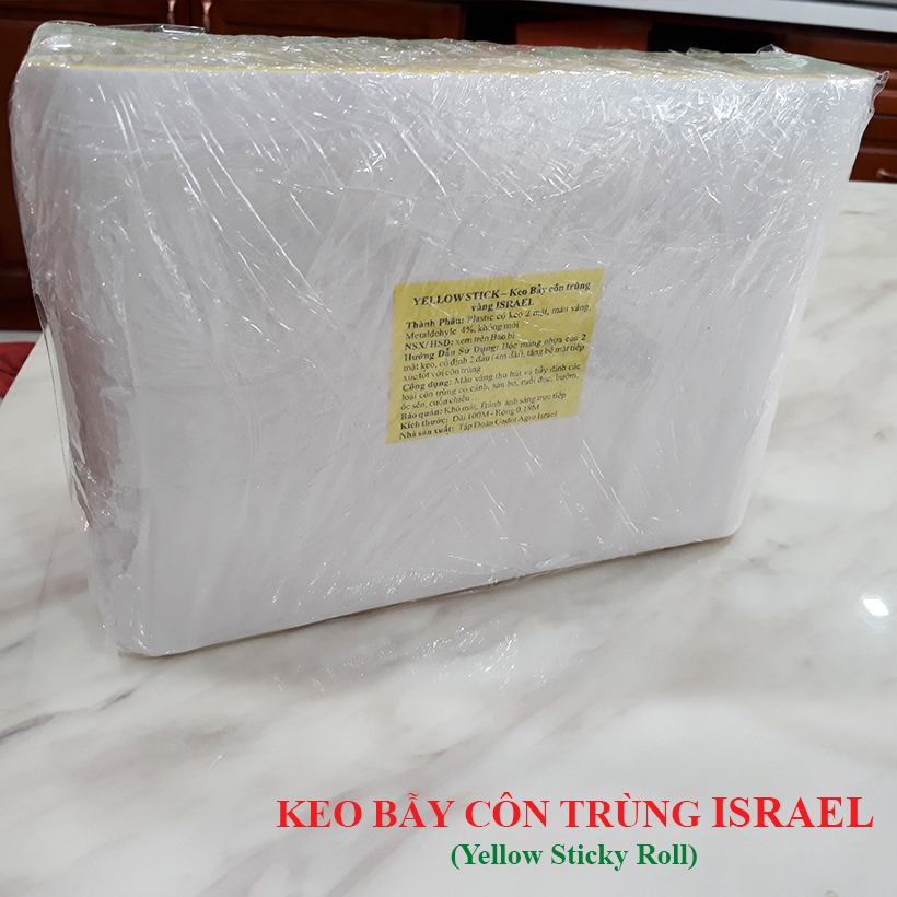 Bộ 5 mét Keo bẫy ruồi đục trái, bẫy bọ trĩ, bọ phấn, sâu vẽ bùa và bẫy các côn trùng khác của Israel với thời gian trên 6 tháng