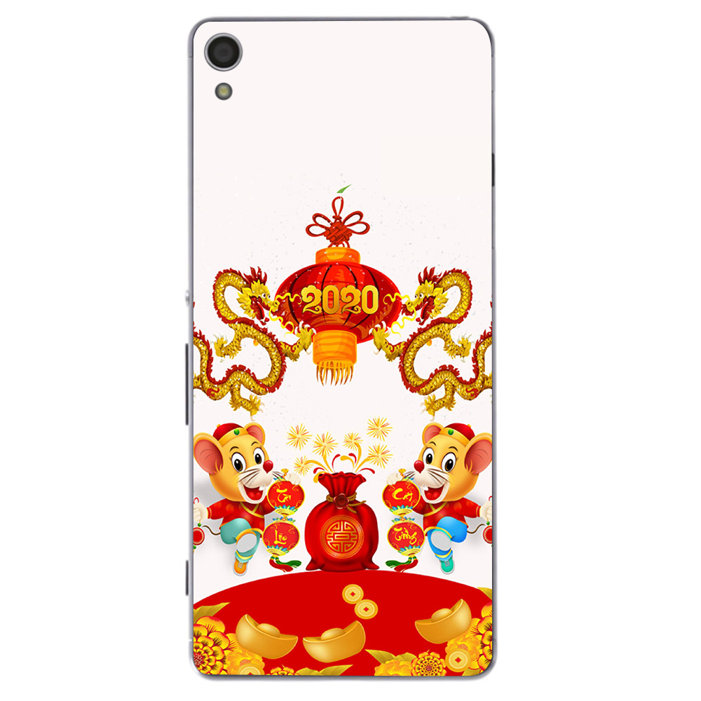 Ốp lưng cứng viền dẻo dành cho điện thoại Sony Xperia Z3 - Chuột chúc tết mã 18 MS CCTM18