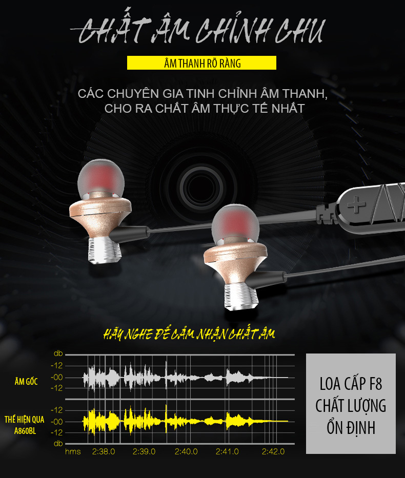 Tai Nghe Bluetooth Awei A860BL Phiên Bản CSR 4.1 - Hàng Chính Hãng