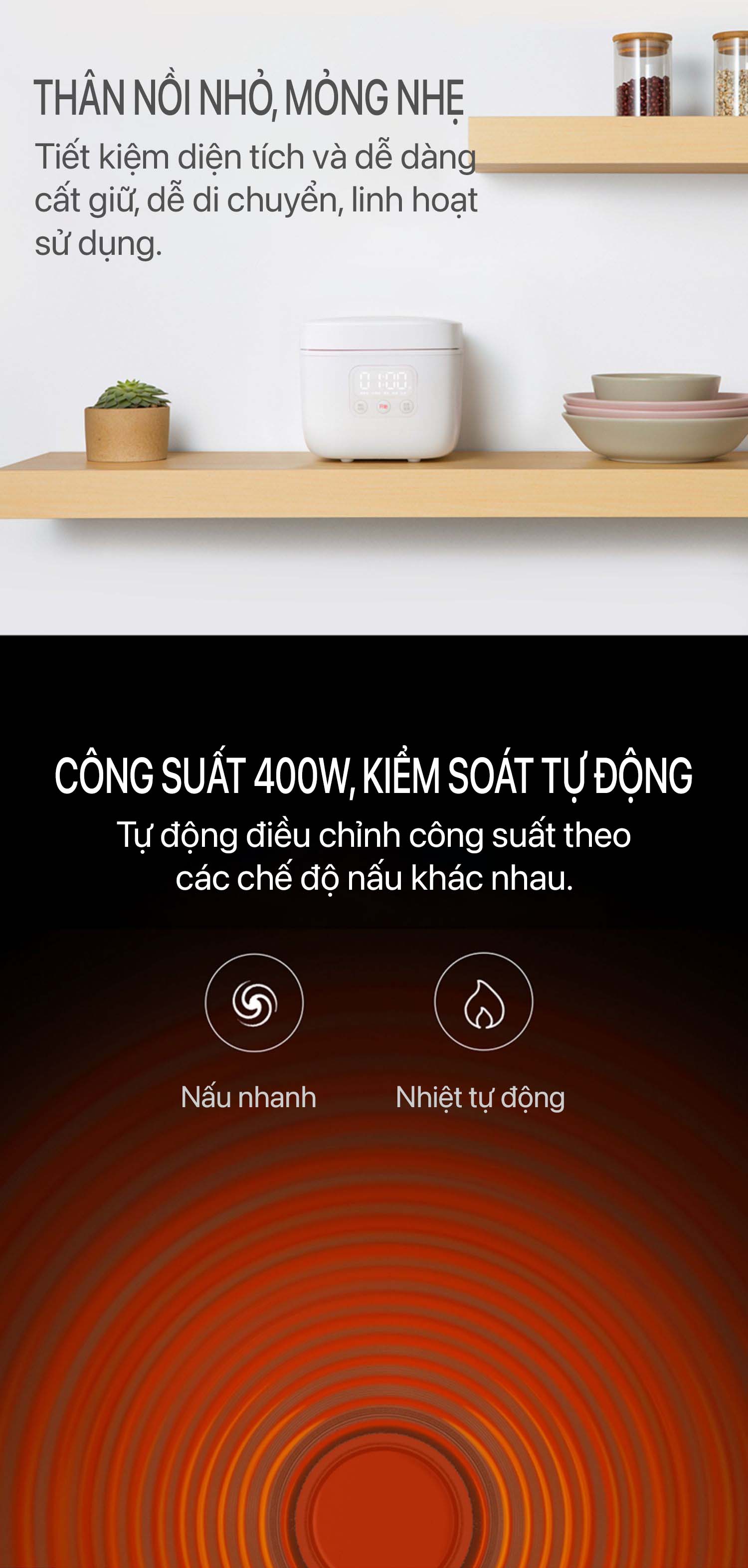 nồi cơm điện thông minh Mijia DFB201CM 1.6L kết nối wifi