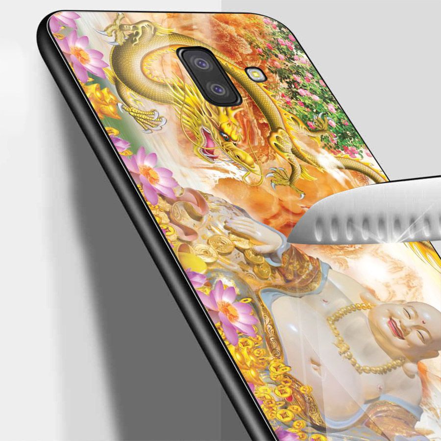 Ốp kính cường lực cho điện thoại Samsung Galaxy J6 PLUS - thần tài kim MS TTKIM075
