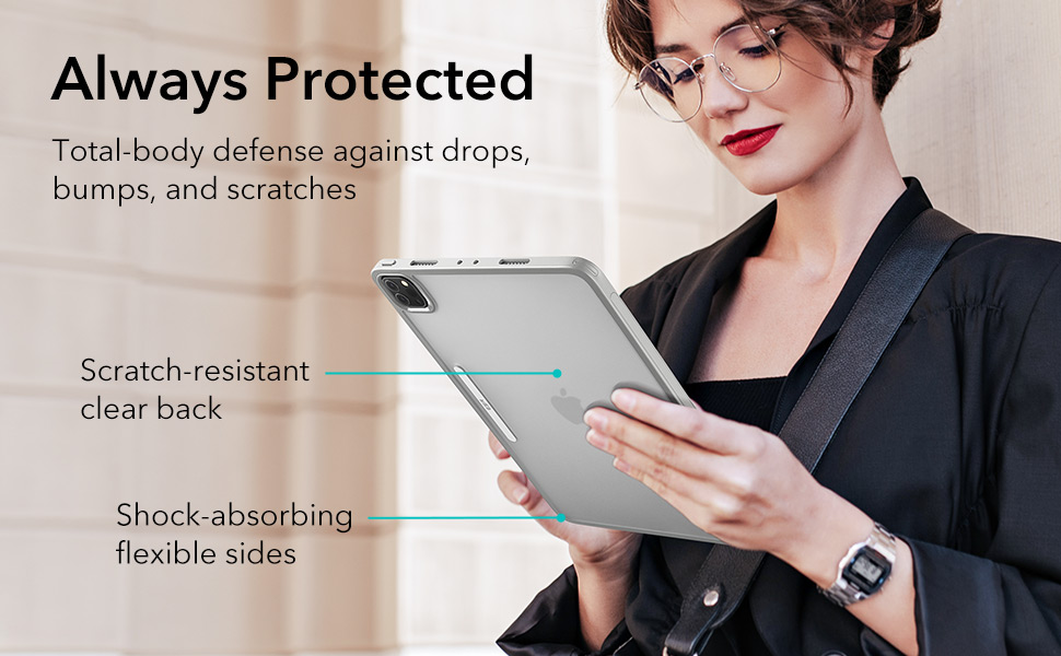 Bao Da dành cho iPad Pro 11 inch 2022/2021 ESR Ascend Hybrid Trifold Case - Hàng Chính Hãng