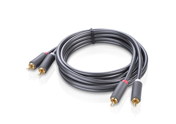 Cáp AV 2 đầu hoa sen (RCA) dài 2M Ugreen 10518 - Hàng chính hãng