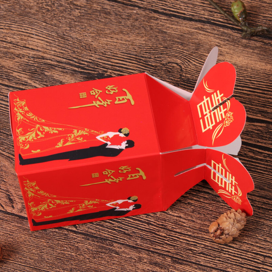 Extreme space (JDKJ) wedding candy box carton candy box wedding wedding supplies wedding candy bag large tassel 30 pieces