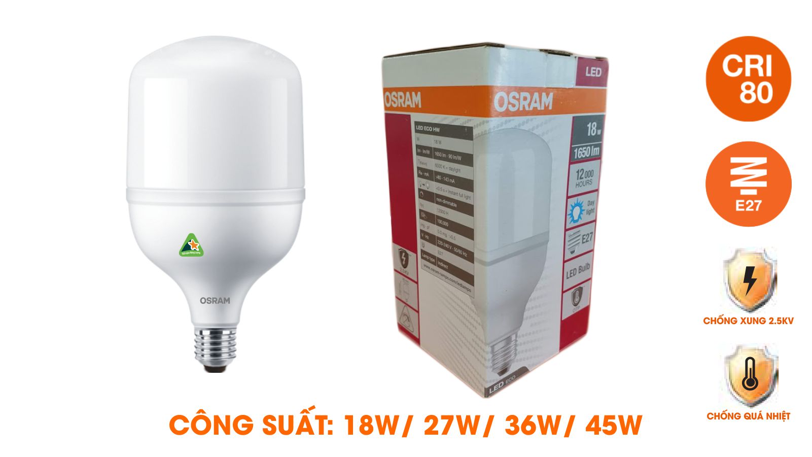 Đèn T-Bulb trụ OSRAM