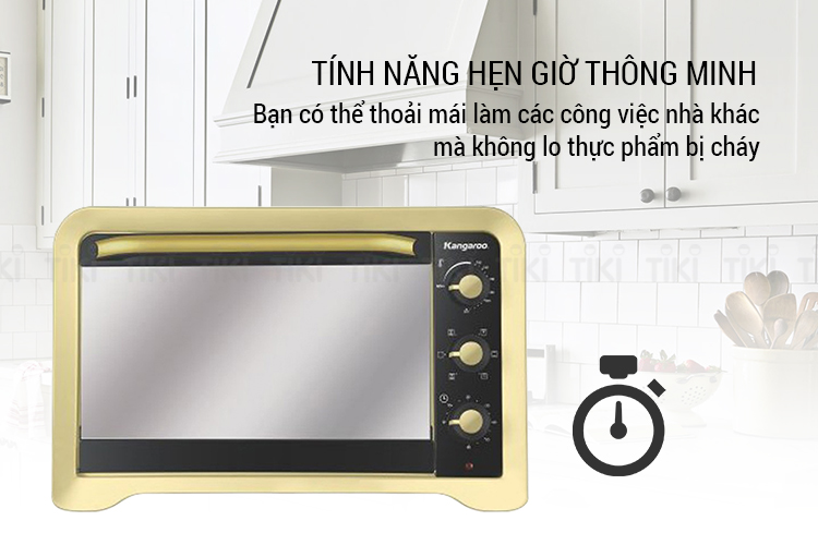 Lò Nướng Mặt Kính Tráng Gương Kangaroo KG4001 (40L)