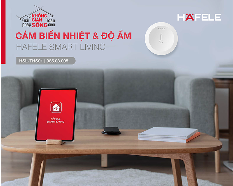 Cảm biến nhiệt độ & độ ẩm Hafele Smart Living - Hafele Temperature & Humidity sensor (Hàng chính hãng)