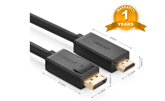 Cáp Displayport to HDMI 2M chính hãng Ugreen 10202 cao cấp