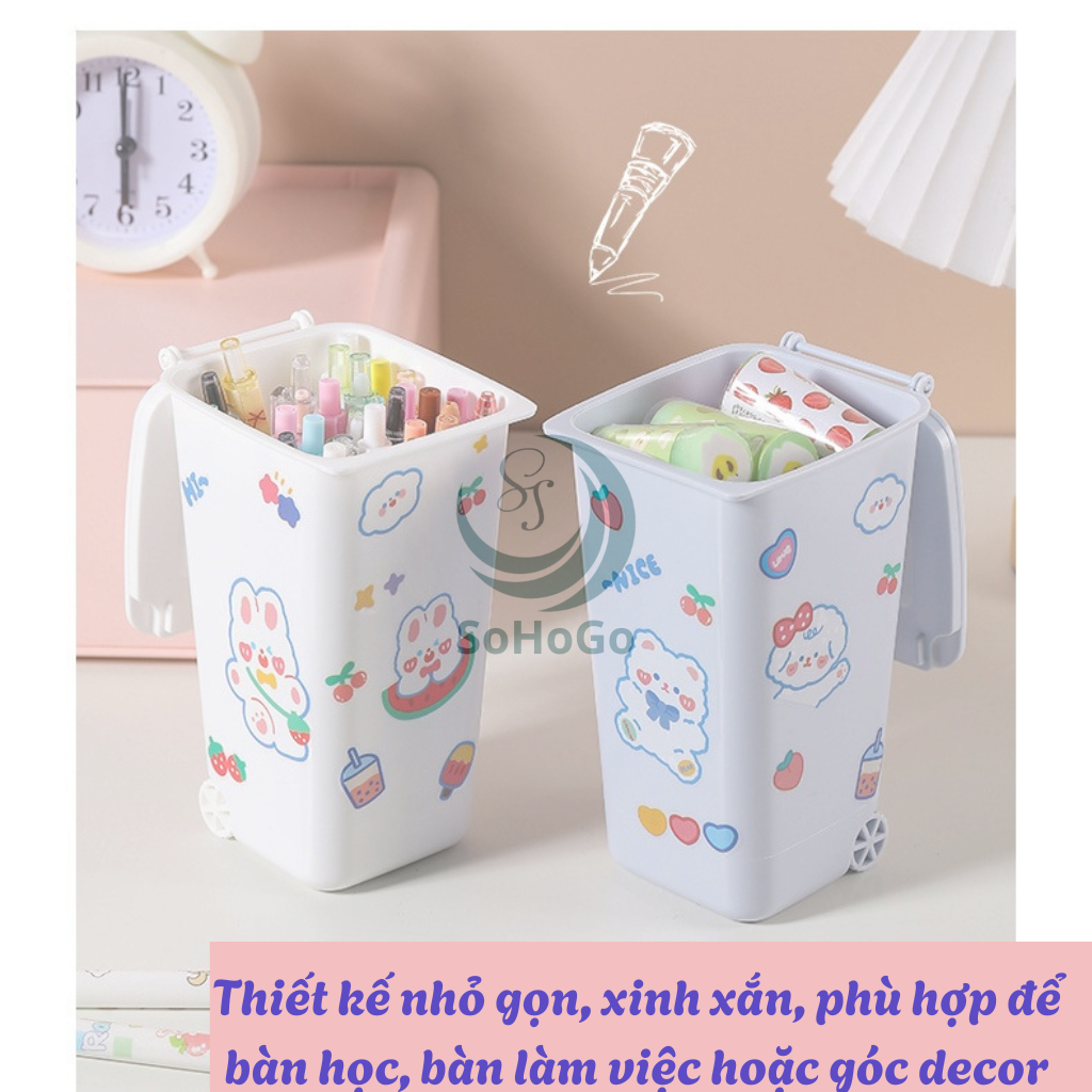 Hộp Đựng Mini Kiểu Thùng Rác Cute -Thùng Rác Mini Trang Trí Đa Năng