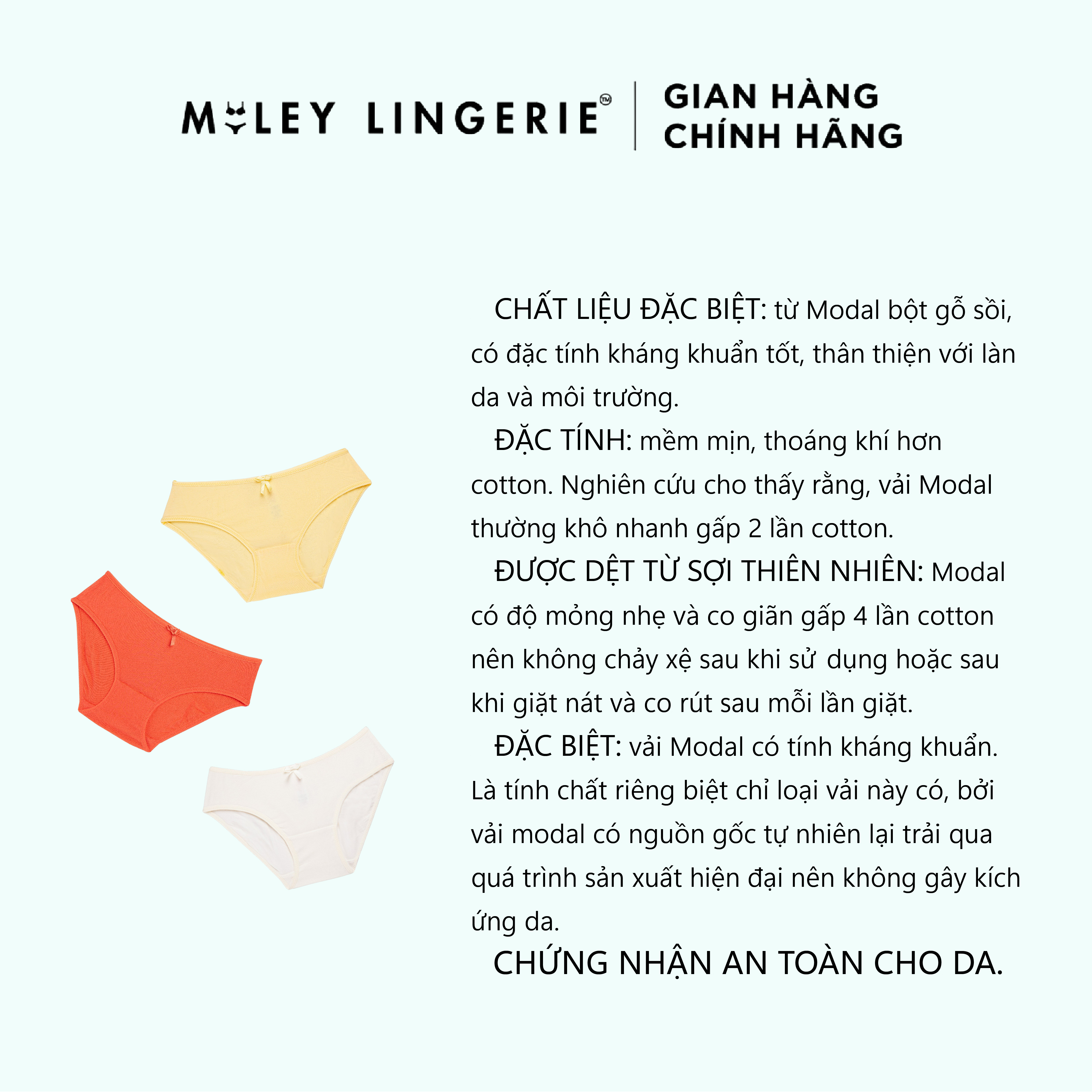 Quần Lót Nữ Modal Trơn Comfort Miley Lingerie BCS-04