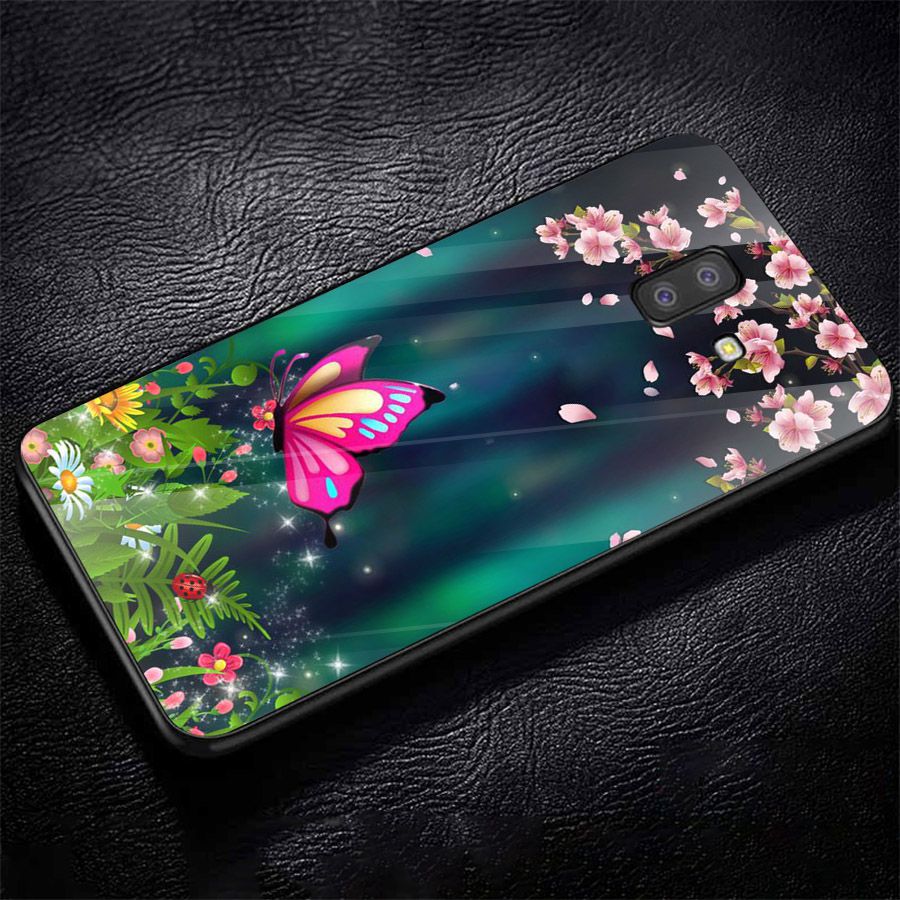 Ốp kính cường lực cho điện thoại Samsung Galaxy J4 - J6 - J6 PLUS - J6 PRIME - J8 - bướm đẹp MS ANH074