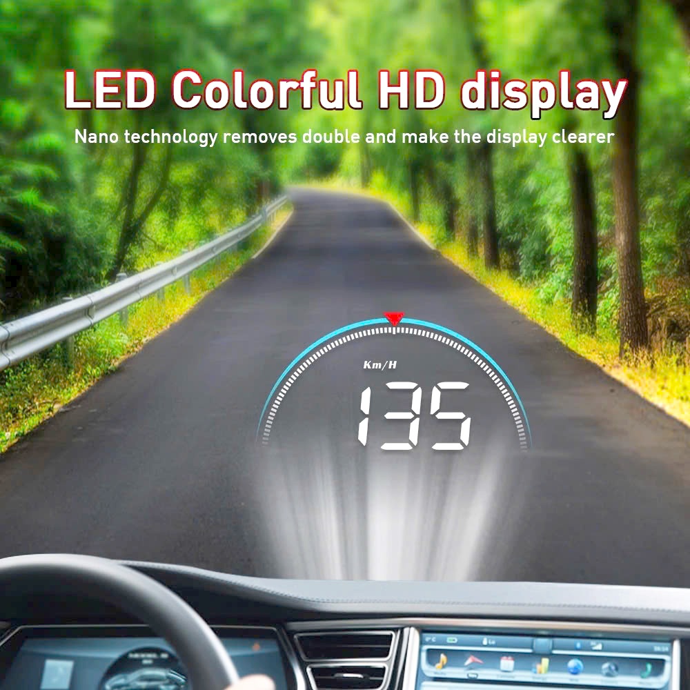 Thiết Bị Hiển Thị Tốc Độ Kính Lái Xe Hơi HUD OBD2 M8S 3.5 Inch Hiển Thị Rõ Nét Tự Lắp Đặt Đơn Giản Tại Nhà