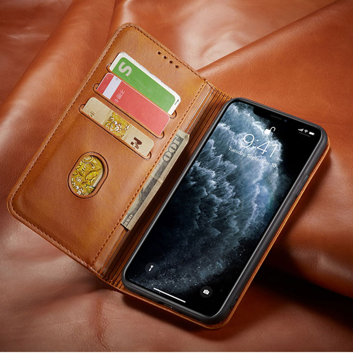 Bao da ốp lưng dành cho điện thoại Iphone X , IP Xr, Xs max, IP 11, 11 pro, 11 pro max, IP 12, 12 Pro, 12 Pro max dạng ví cao cấp, kiểu dáng thời trang có ngăn đựng thẻ tiện lợi