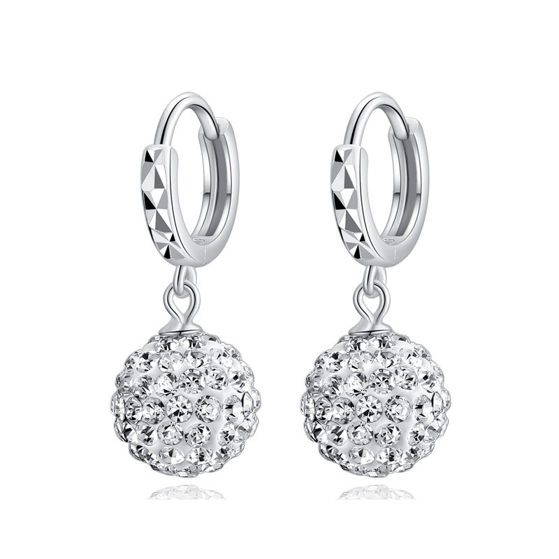 Bông tai nữ tòng teng siêu dễ thương đính đá zircon sang trọng, cườm giả ngọc 