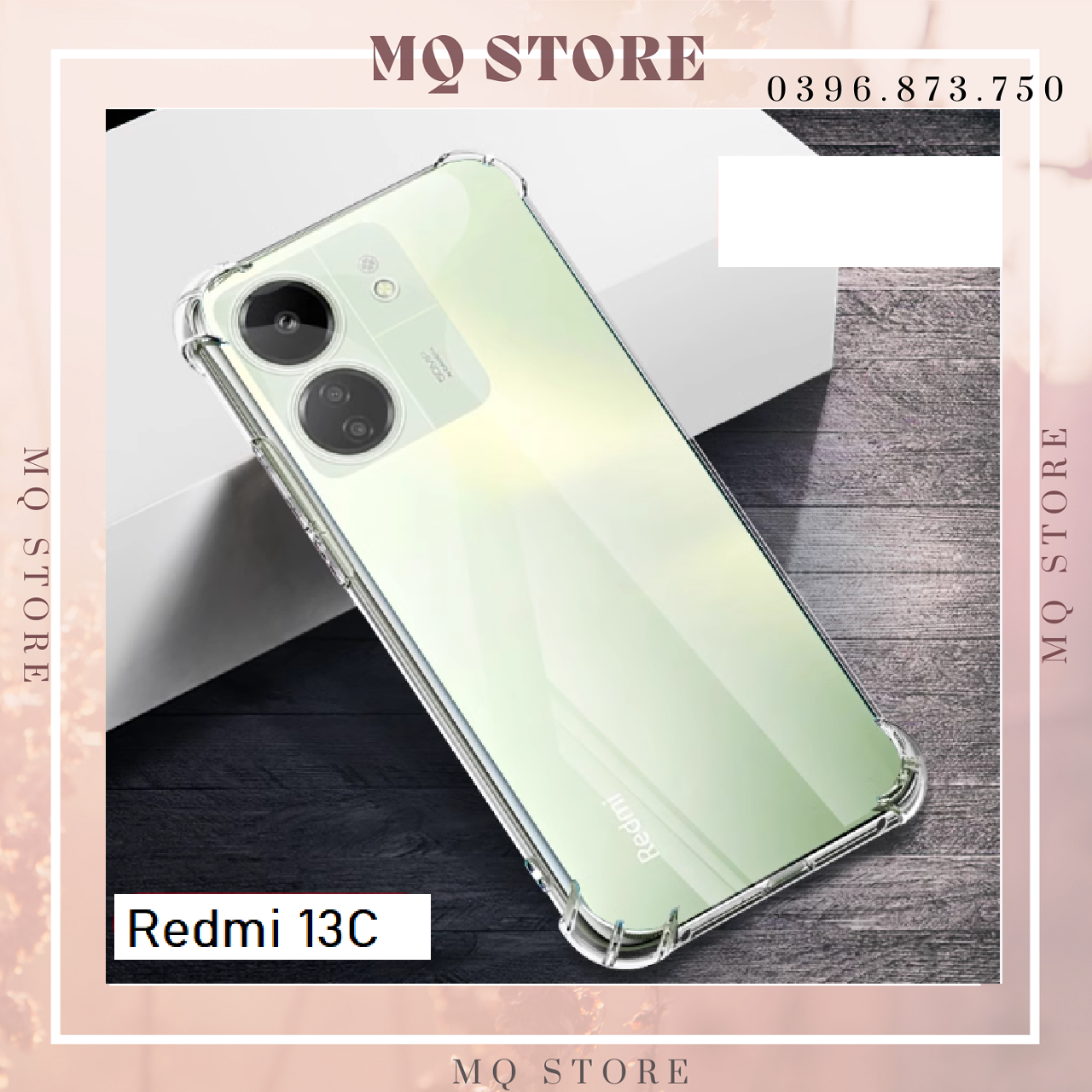 Ốp lưng cho Xiaomi Redmi 13C dẻo trong TPU chống sốc 4 góc cạnh, bảo vệ camera Kai Nguyễn( Hàng chính hãng)