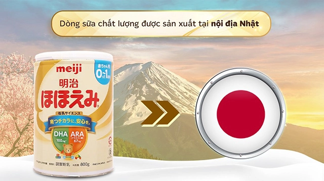 Sữa cho trẻ sơ sinh 0-12 tháng tuổi Meiji Nhật