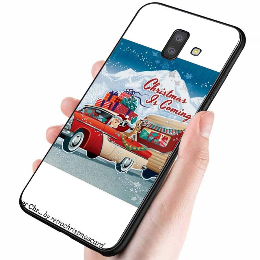 Ốp lưng cứng viền dẻo dành cho điện thoại Samsung Galaxy J8 - giáng sinh đầm ấm MS GSDA008