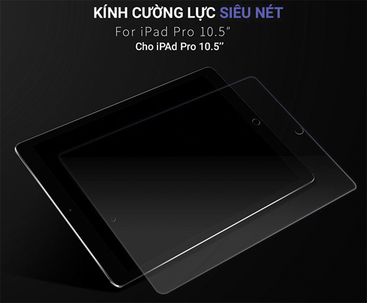 Kính Cường Lực Cho iPad Pro 10.5 Remax - Trong Suốt - Hàng Chính Hãng