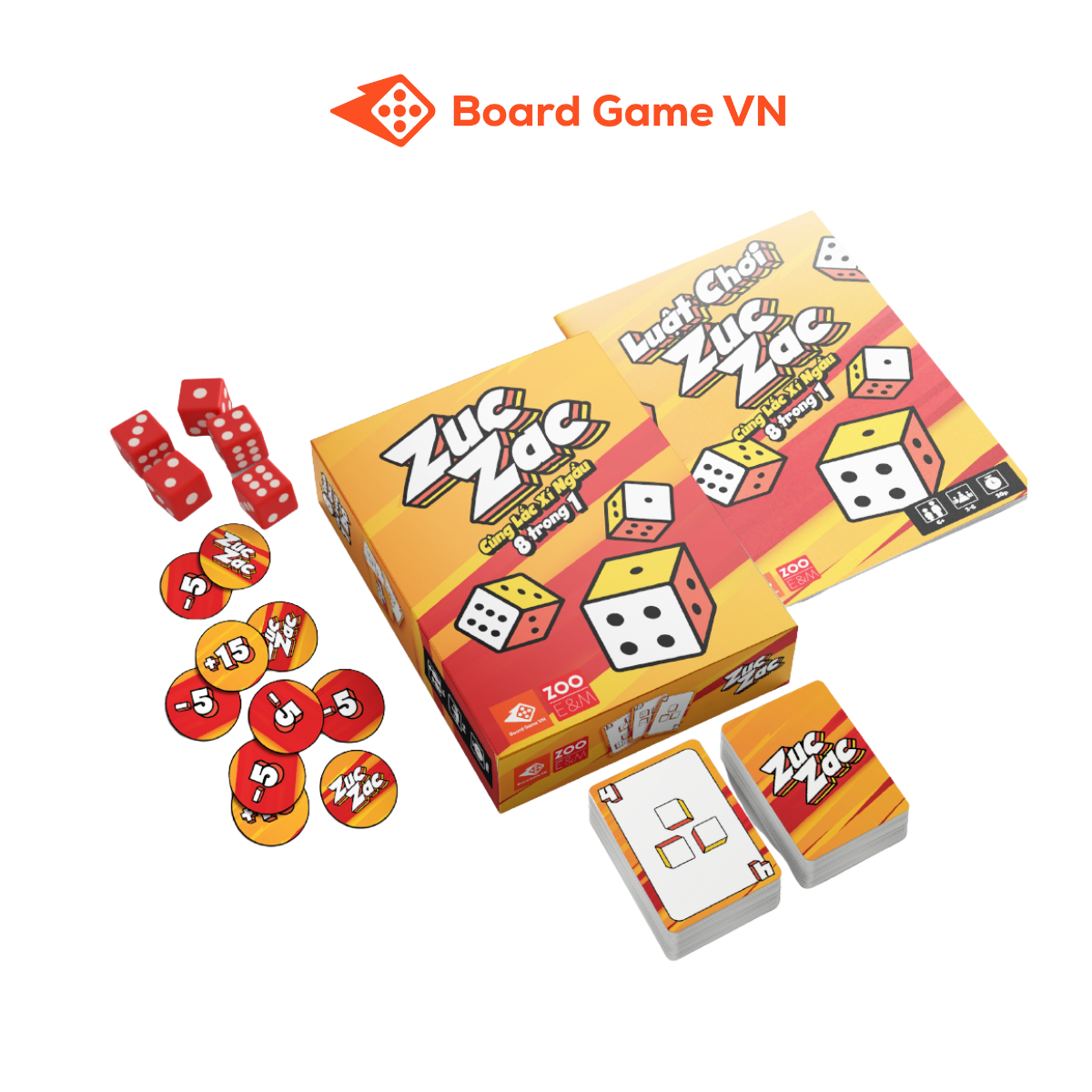 zuc zac - cùng lắc xí ngầu 8 trong 1 - boardgame vn 1