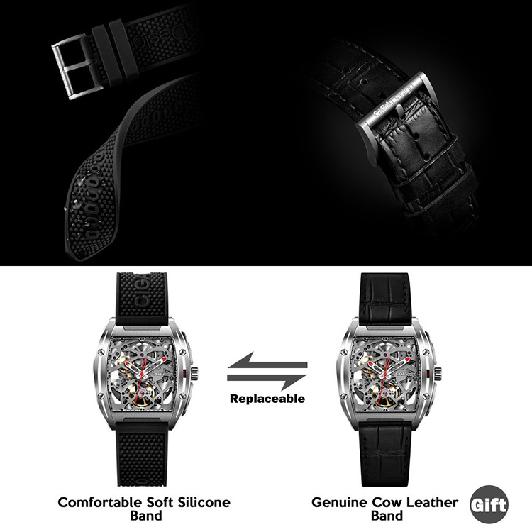 Xiaomi CIGA Design Men Automatic Mechanical Analog Watch Hollow Stainless Steel Business Casual Wrist Watch Gift