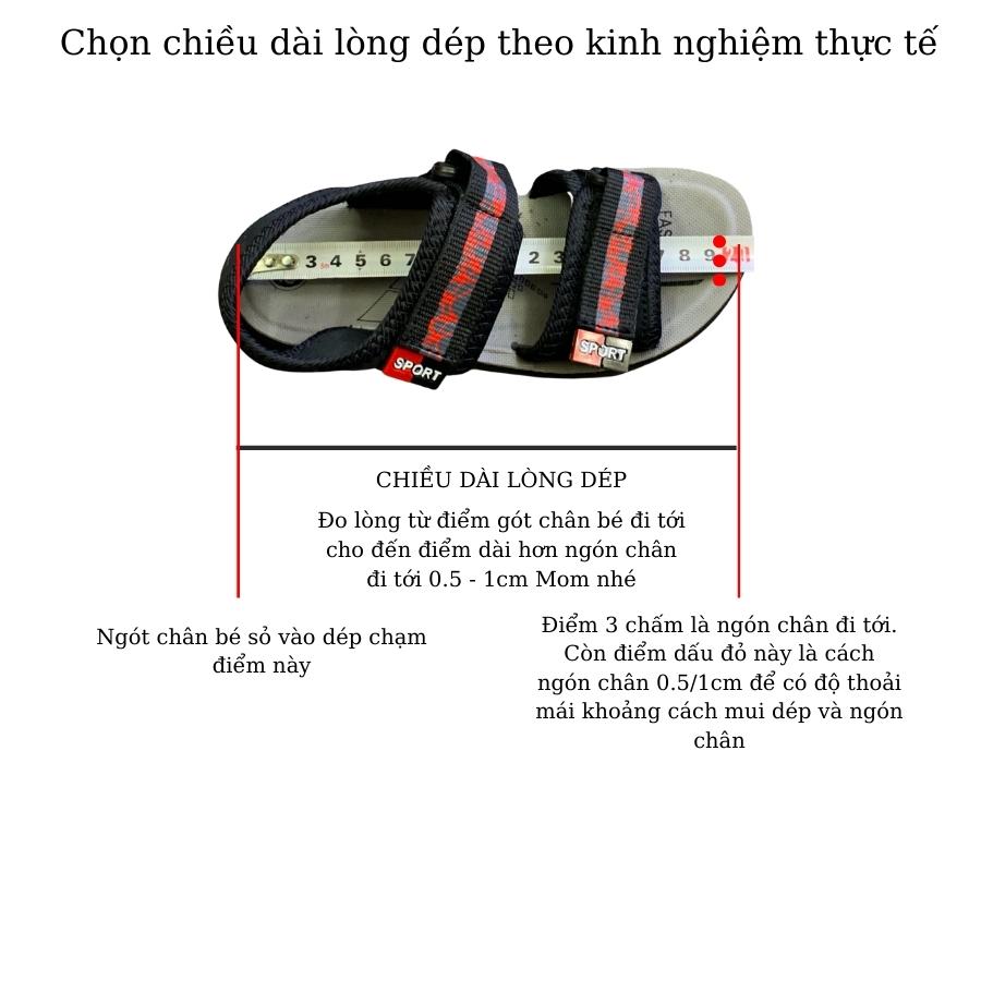 Giày Sandal bé trai quai ngang thể thao năng động và cá tính dép quai dán xé linh hoạt siêu nhẹ êm chân cho trẻ em học sinh 7 8  9 10 11 12  tuổi đi học màu đỏ đen thời trang dễ phối đồ  ST72