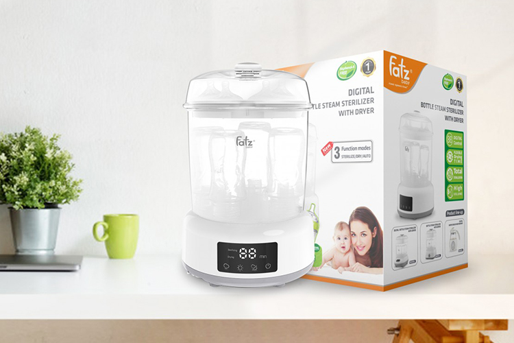 Máy hâm sữa tiệt trùng điện tử có chức năng sấy khô Faztbaby FB4913VN