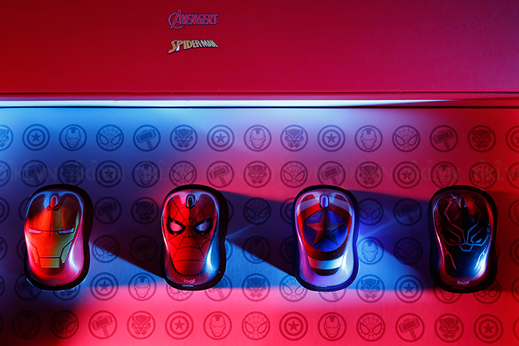 Bộ 4 Chuột Logitech M238 Marvel Collection - Hàng Chính Hãng