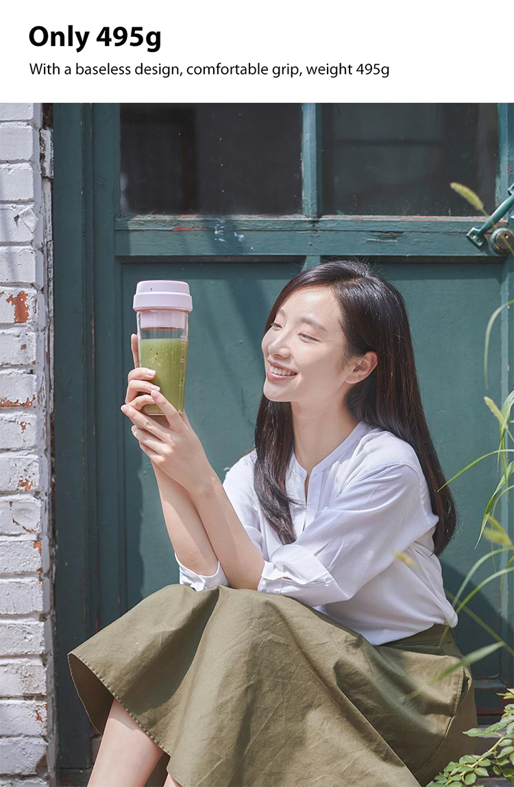 Xiaomi 17PIN Star Fruit Cup Portable Juicer 400ML Fruit Cup Magnetic charging 30 Seconds Of Quick Juice Suitable For - Pink