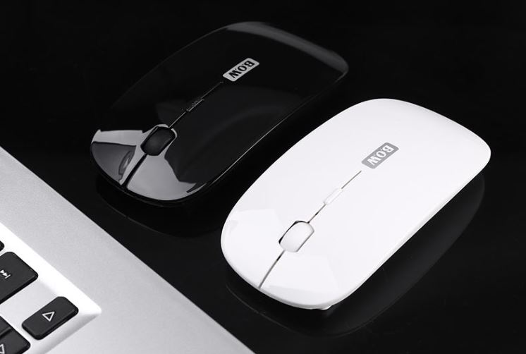 Chuột Không Dây Nạp Điện BOW A18 2.4G - Trắng