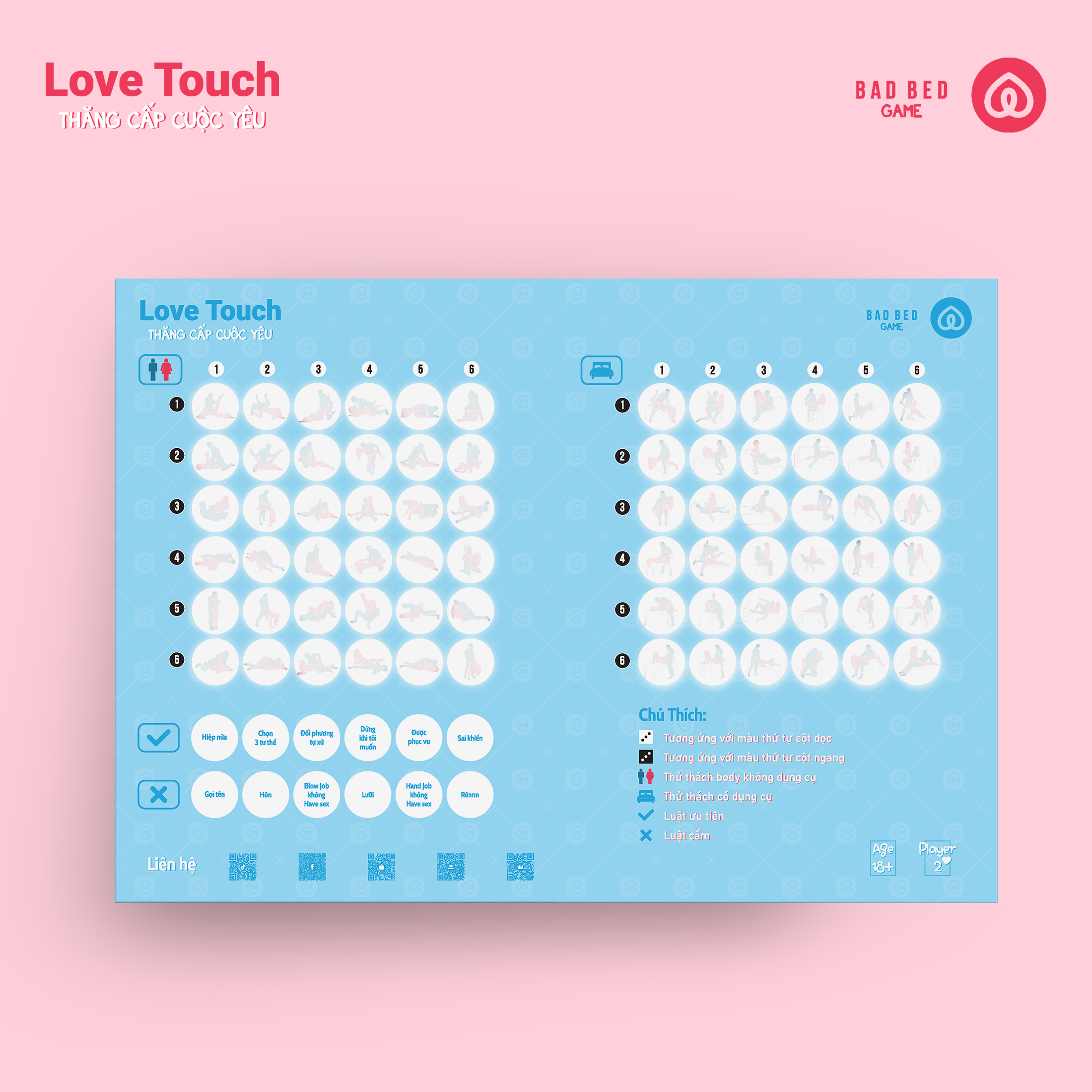 Bảng game Bad Bed trò chơi drinking game nâng tầm cảm xúc cho các cặp đổi yêu nhau