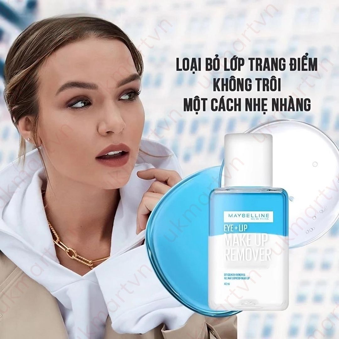Tẩy Trang Mắt Môi Chuyên Dụng Maybelline New York Eye & Lip Makeup Remover 40ml