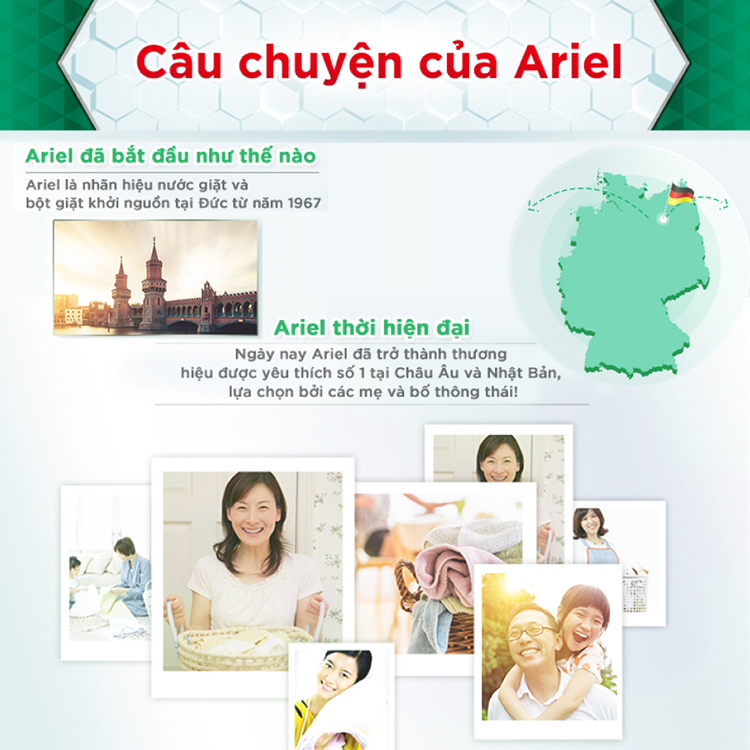 Nước Giặt Ariel Đậm Đặc Dạng Túi 3.6kg