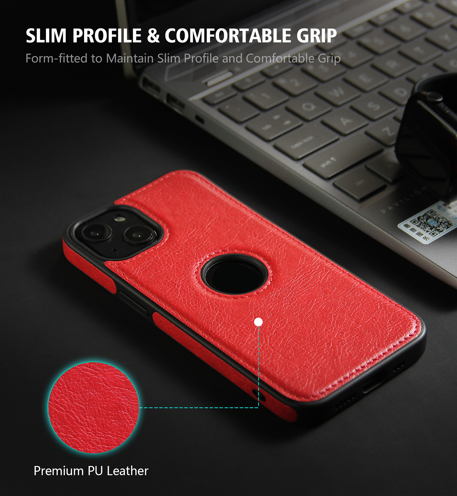Ốp lưng da cao cấp dành cho iPhone 15 / 15 Plus / 15 Pro / 15 Pro Max - Hàng chính hãng