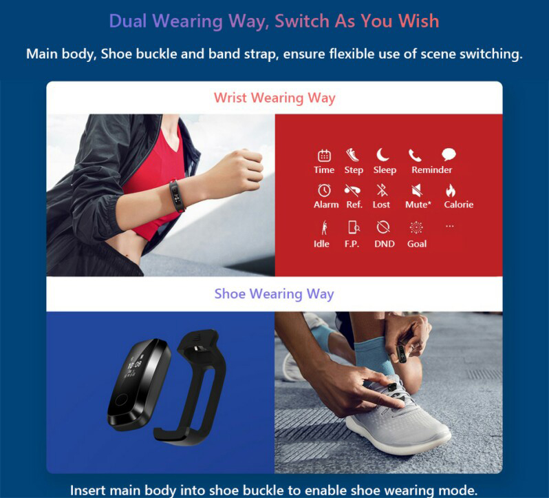 HONOR Band 4 Running version Smart Bracelet Running Position Monitoring 50 Meters Waterproof Long Endurance Sleep Monitoring Wearable Equipment