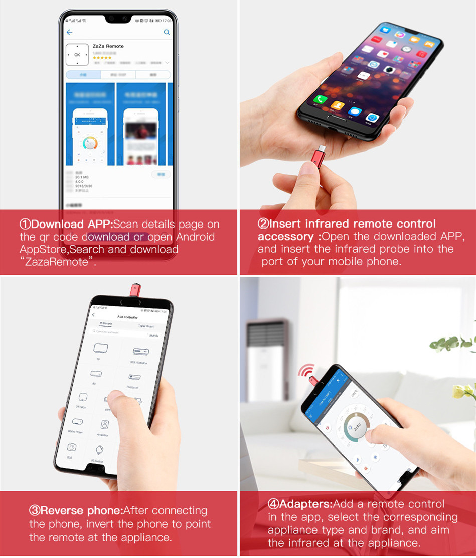  Baseus Universal Infrared Remote Control for IPhone XS Max XR IR Smart Remote Control for TV Aircondition Projector