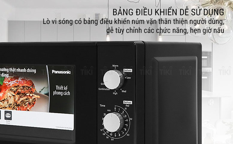 Lò Vi Sóng Cơ Có Nướng Panasonic NN-GM24JBYUE (20 Lít) - Hàng Chính Hãng - Đen