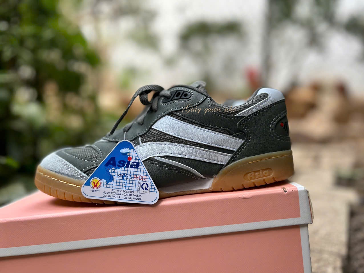 Giày thể thao nam Asia, đế kếp, bền, rẻ, dùng cho lao động và thể thao (màu trắng)