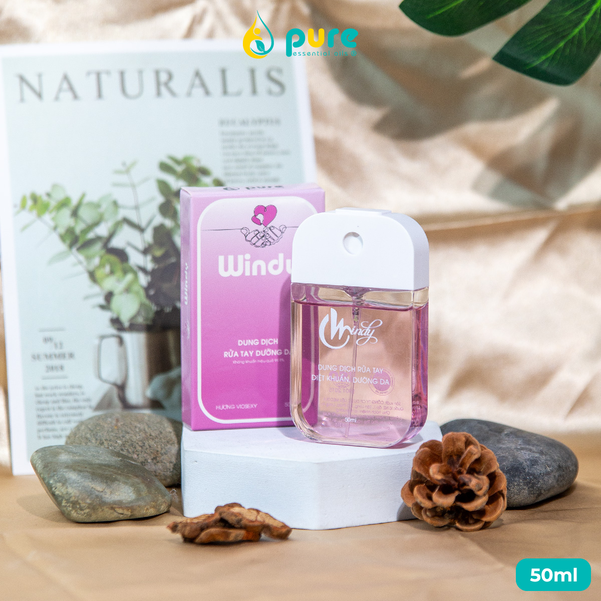 Dung dịch rửa tay dưỡng da WINDY - Aloevee/Blue Icy/ Cherry/ Green Tea/ Viosexy  - Diệt khuẩn 99,9% vi khuẩn - Hương thơm tinh tế, sang trọng - Giúp làm sạch và dưỡng ẩm cho da 50ml