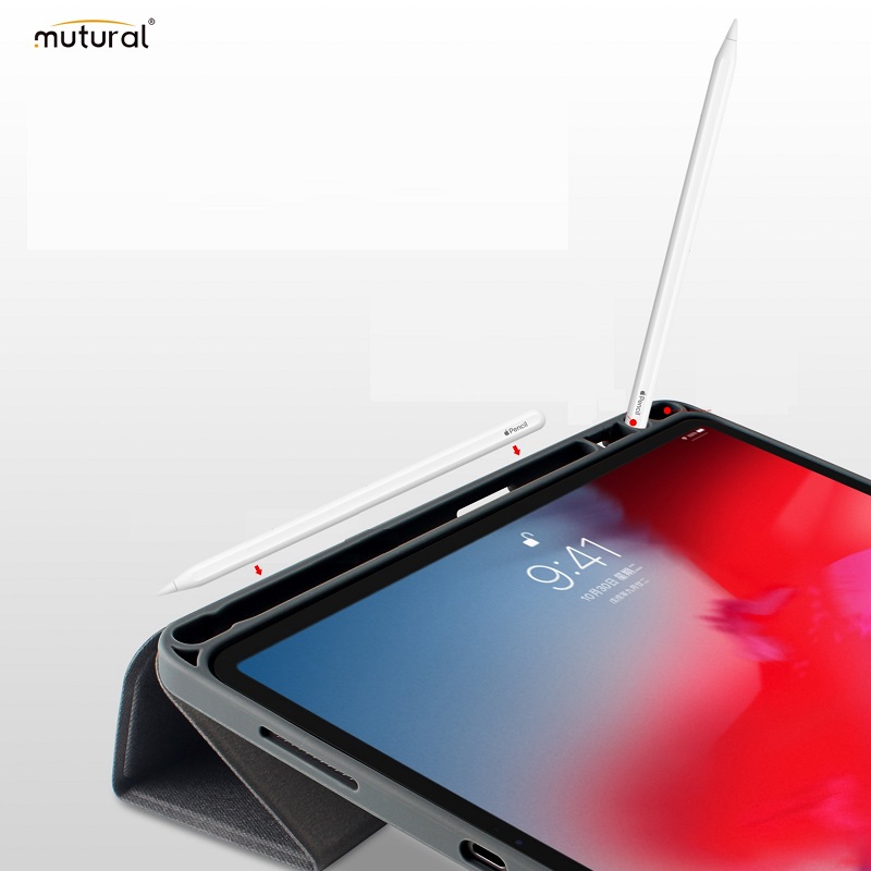 Bao da dành cho iPad Pro 11 2021 M1 chính hãng Mutural chống sốc - Hàng nhập khẩu ( Tặng kèm kính cường lực Nillkin )