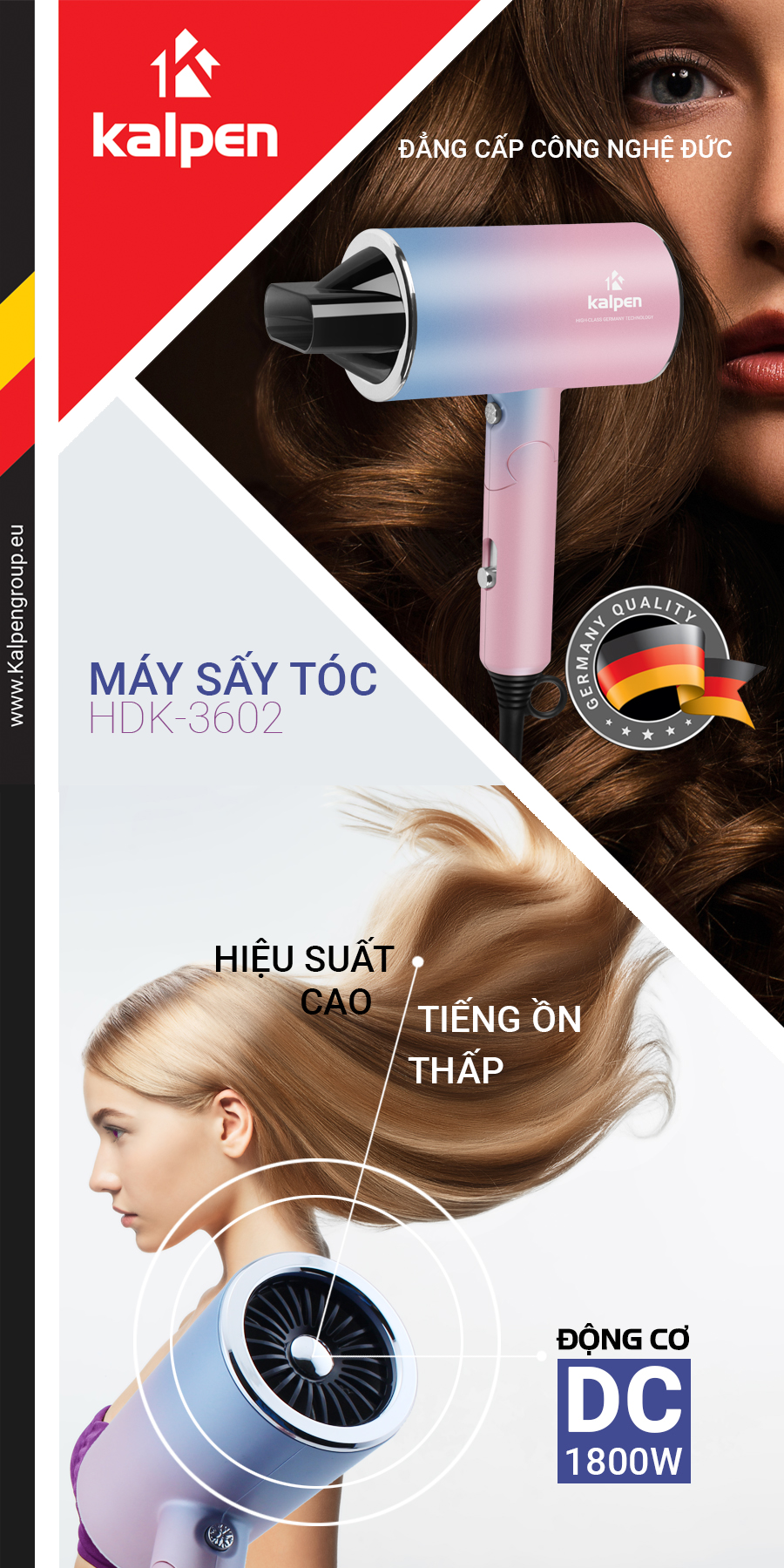 MÁY SẤY TÓC KALPEN HDK-3602