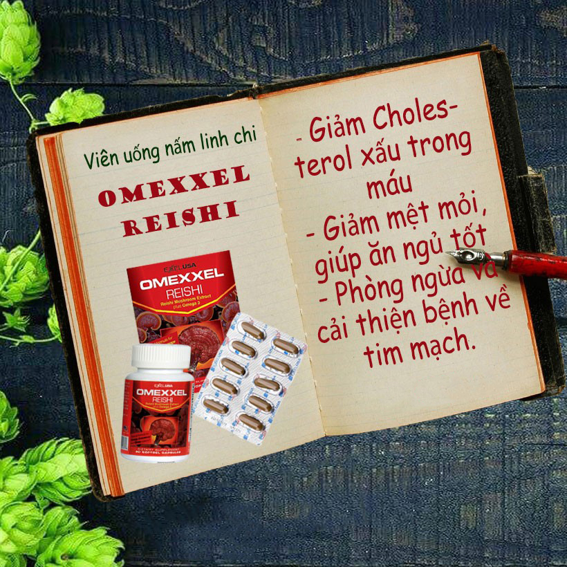 Thực phẩm chức năng Viên Uống Nấm Linh Chi Omexxel Reishi ( Lọ 60 Viên) - Chính Hãng Hoa Kỳ 2