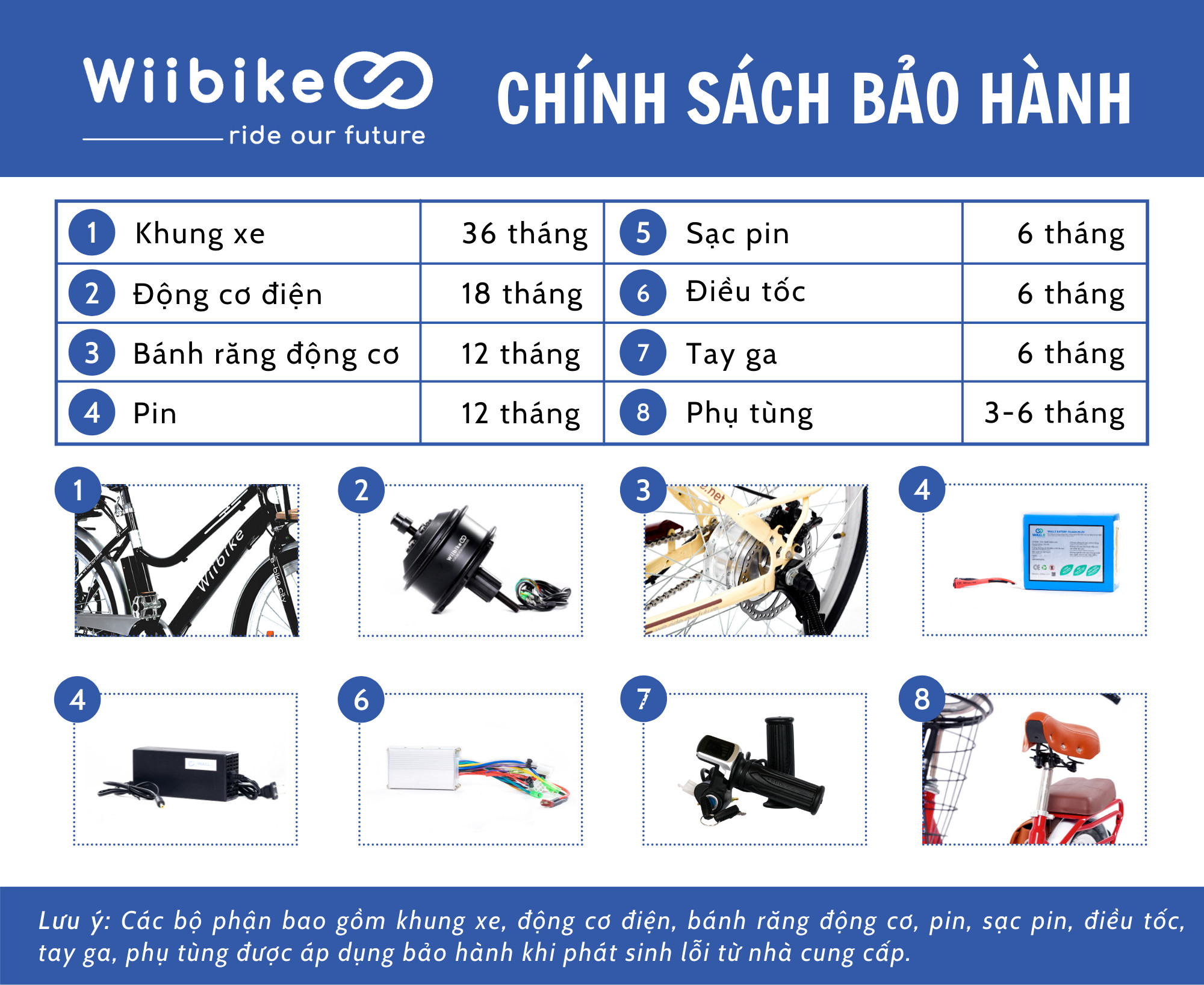 Chính sách bảo hành tại Wiibike