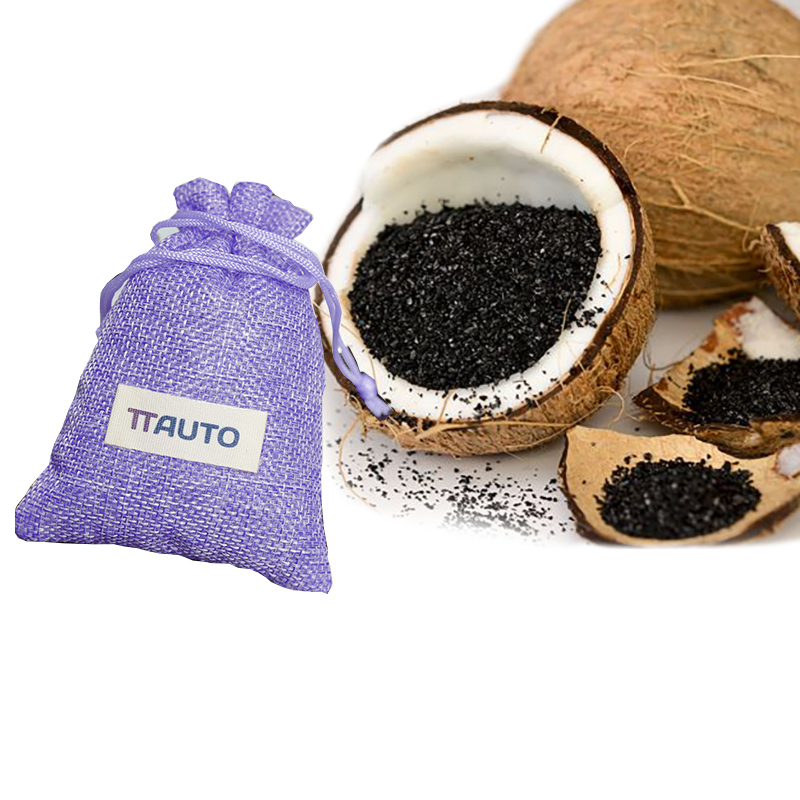 Túi than hoạt tính TTAUTO 100% từ gáo dừa Bến Tre khử mùi diệt khuẩn trên ô tô, tủ đồ, phòng tắm - Túi 300 Gram